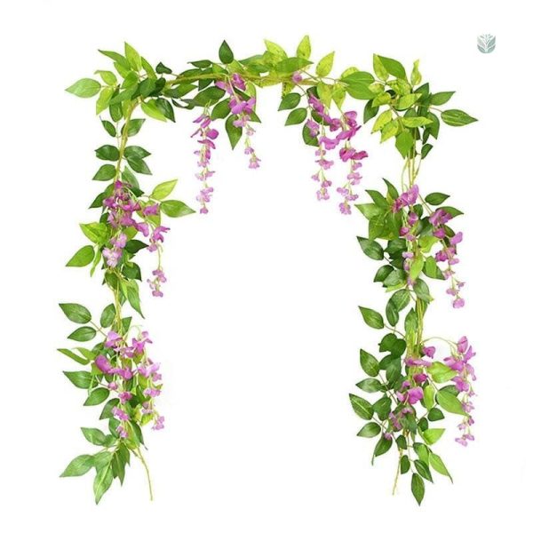 Guirlande de fleurs de glycine pour ambiance romantique