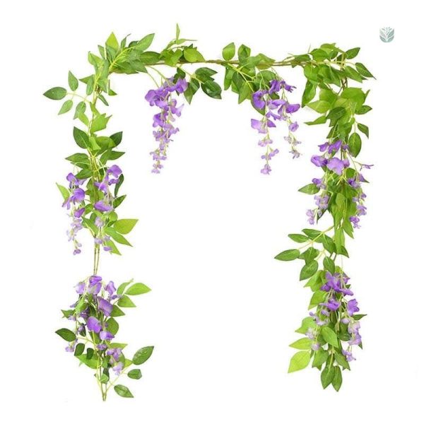 Faux glycine en guirlande pour décoration durable et esthétique