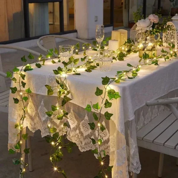 Guirlande lumineuse décorative lierre artificiel