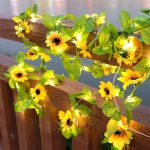 Guirlande à LED avec motif floral élégant