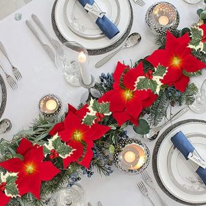 Guirlande florale Poinsettia pour une touche festive