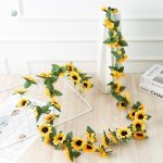Guirlande décorative avec fleurs de tournesol