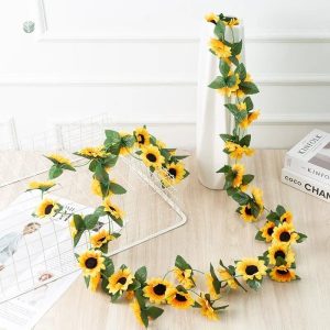 Guirlande décorative avec fleurs de tournesol
