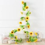 Fleurs artificielles de tournesol en guirlande