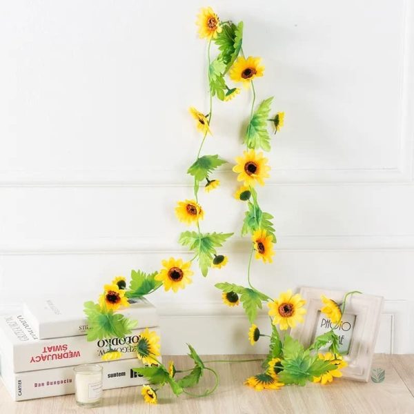 Fleurs artificielles de tournesol en guirlande