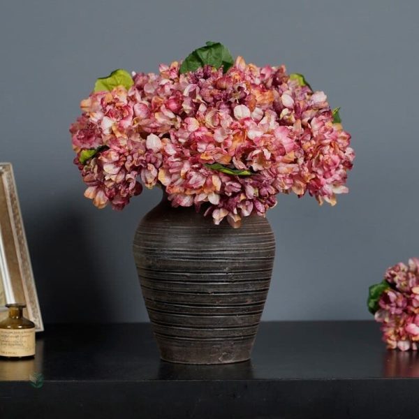 Hortensia artificiel décoratif en fleurs