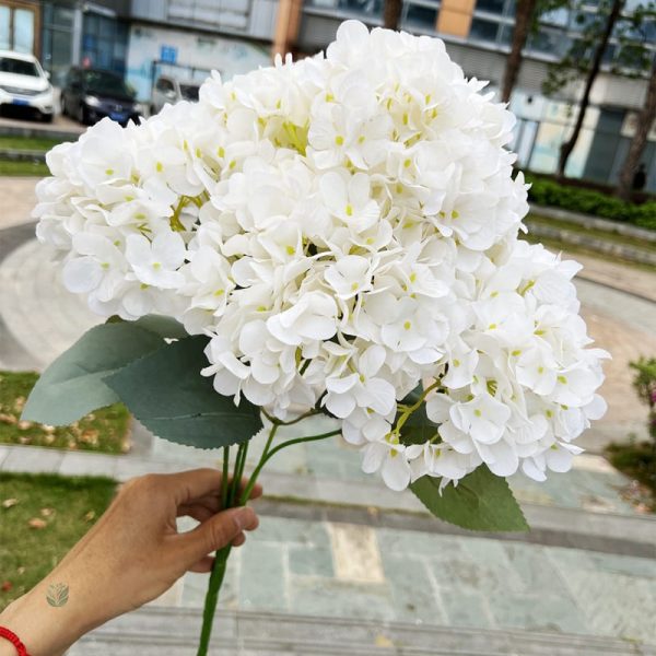 Hortensia Blanc artificiel, élégant et décoratif