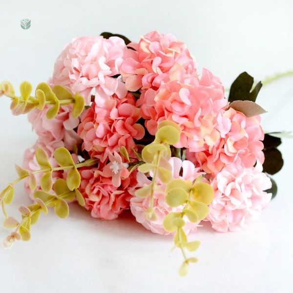 Bouquet d'hydrangeas artificiels colorés