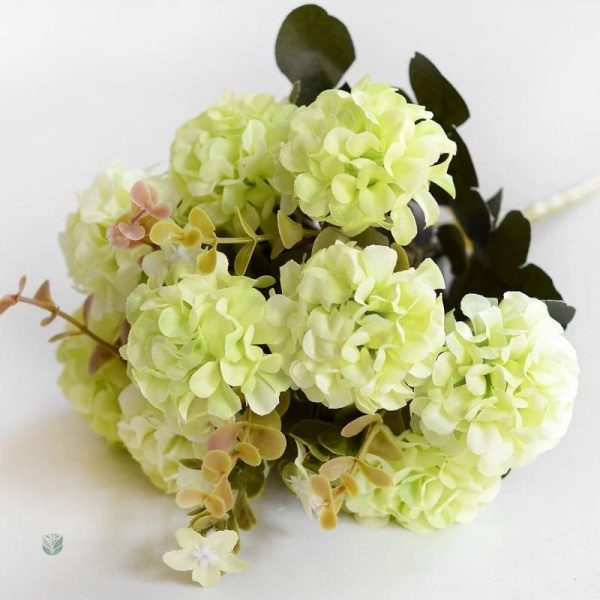 Hortensia décoratif en plastique réaliste