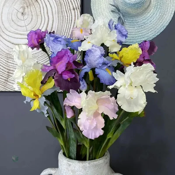 Iris Barbu Artificiel - Plante décorative pour intérieur