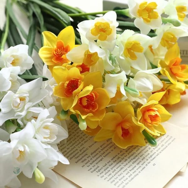 Fleur artificielle jonquille pour arrangements floraux