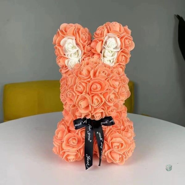 Lapin en roses durables pour intérieur
