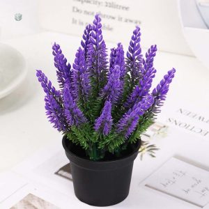Lavande en pot, petite plante artificielle décorative