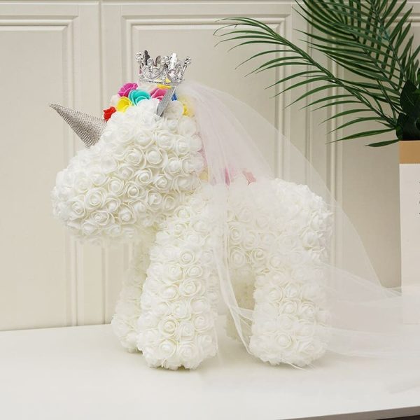 Licorne en rose, un symbole de rêve et d'amour