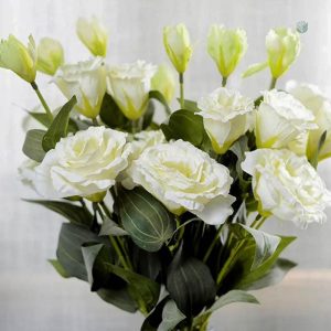 Lisianthus fleurs artificielles pas chères en bouquet