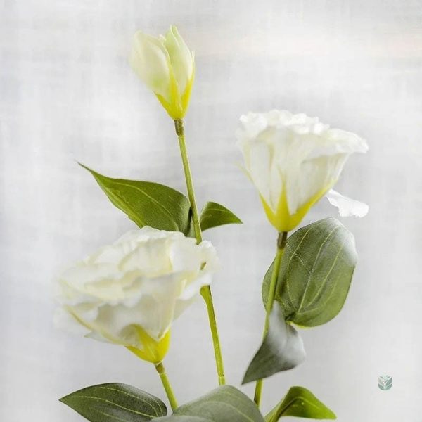 Lisianthus artificiels en différentes teintes, élégance abordable
