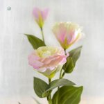 Lisianthus décoratif en plastique, esthétique toute l'année