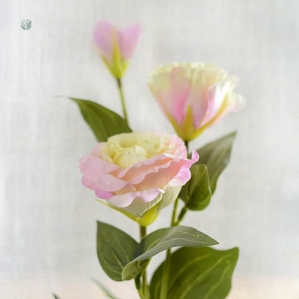 Lisianthus décoratif en plastique, esthétique toute l'année