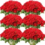 Lot de roses artificielles pour décoration intérieure