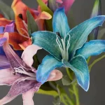 Fleur artificielle bicolore, élégance moderne