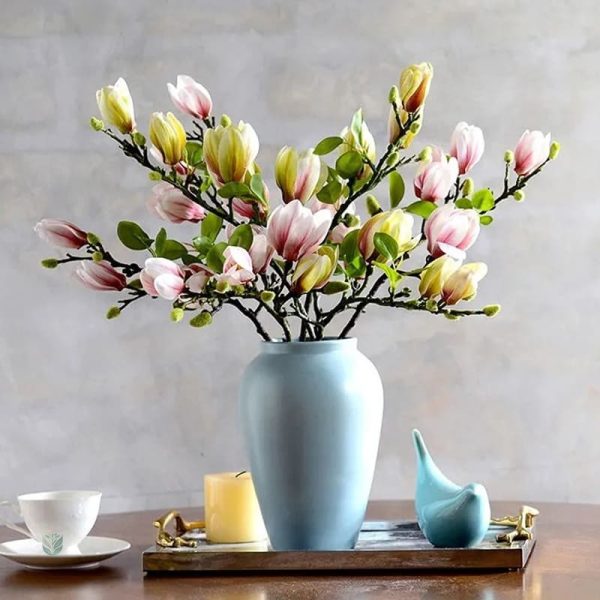 Accessoire floral : branche de magnolia artificiel chic