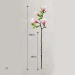 Détail de branche de magnolia artificiel, effet naturel