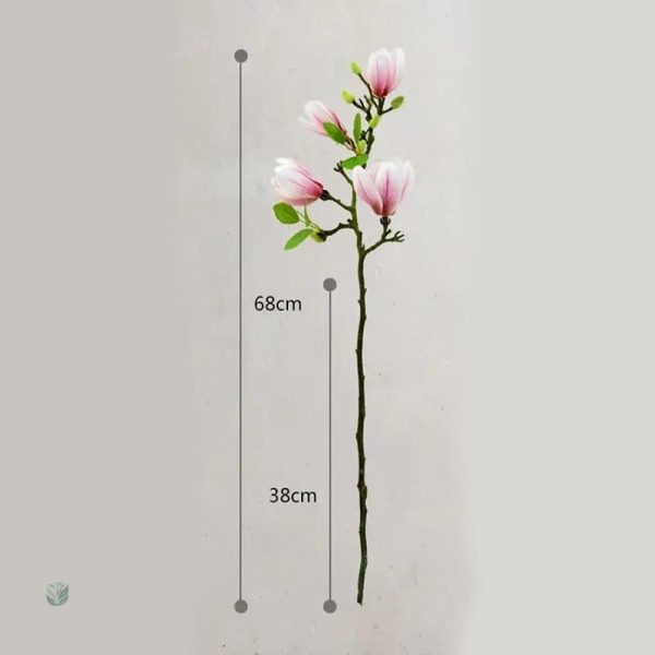 Détail de branche de magnolia artificiel, effet naturel