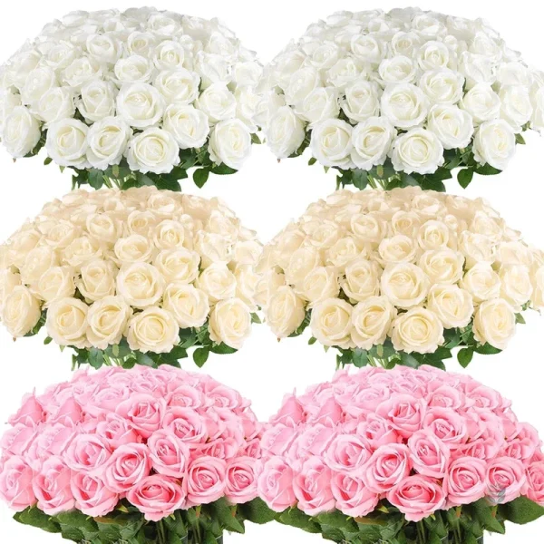 Mélange de Roses Artificielles en diverses teintes