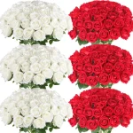 Bouquet de roses synthétiques, facile d'entretien