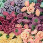 Roses artificielles miniatures pour décoration intérieure