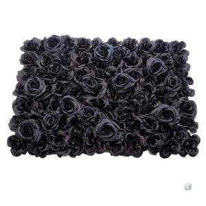 Mur de Fleurs Artificielles Noires