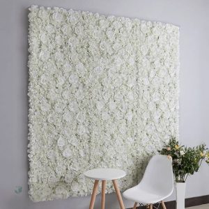 Mur de Fleurs Blanc – décoration florale artificielle
