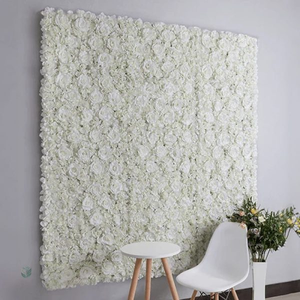 Mur de Fleurs Blanc – décoration florale artificielle
