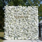 Panorama de Mur de Fleurs en teintes blanches