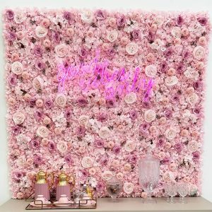 Mur de Fleurs Rose Artificielles décoratif