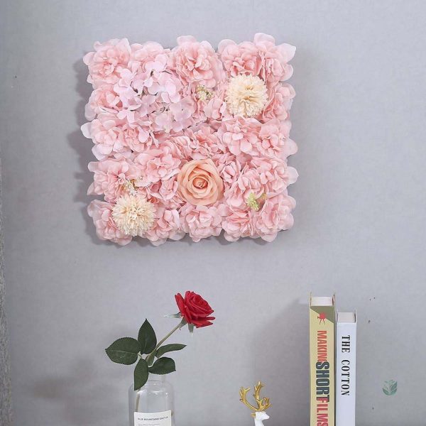 Mur de rose artificiel élégant pour décoration intérieure