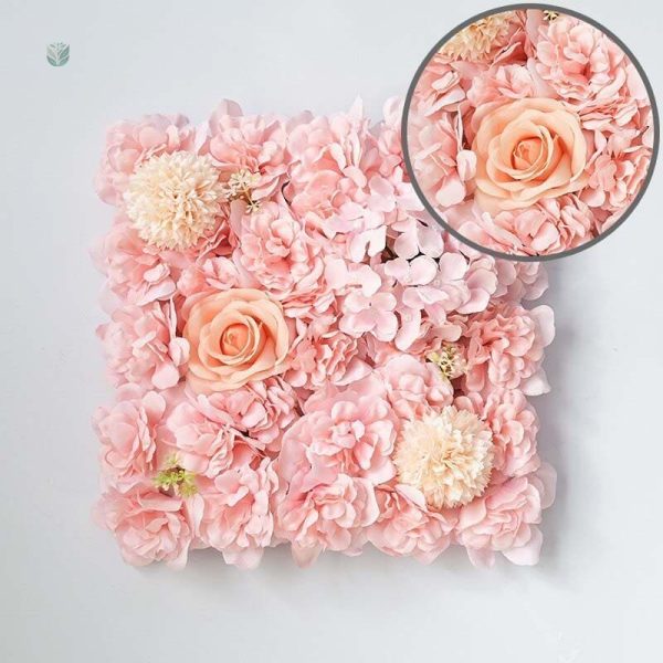 Mur de fleurs artificielles en roses, idéal pour événements