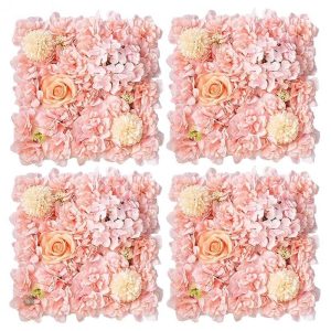 Panneau décoratif en roses artificielles pour arrière-plan