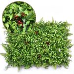 Plantes décoratives en mur végétal artificiel