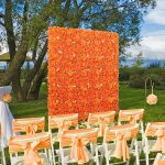 Murs de fleurs artificielles pour décorations de mariage