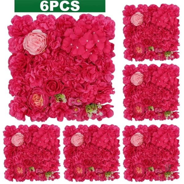 Murs de fleurs artificielles pour couronnement de mariage