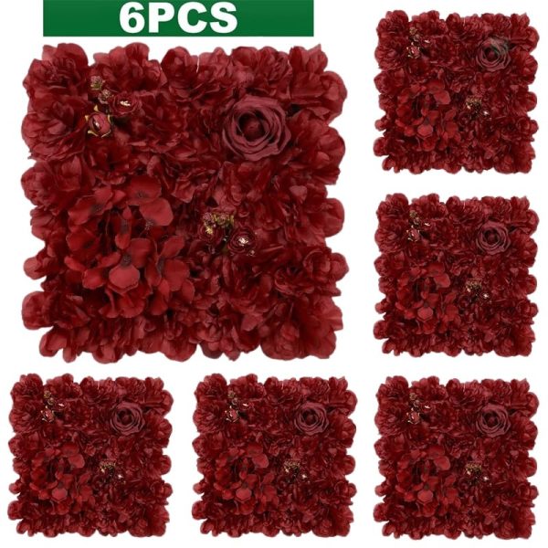 Murs de fleurs artificielles pour décorations de mariage - vue 2