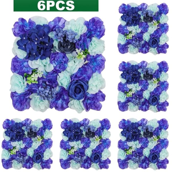 Murs de fleurs artificielles pour décorations de mariage - vue 3