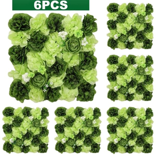 Murs de fleurs artificielles pour décorations de mariage - vue 4
