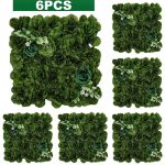 Mur de fleurs artificielles pour arrière-plan photo