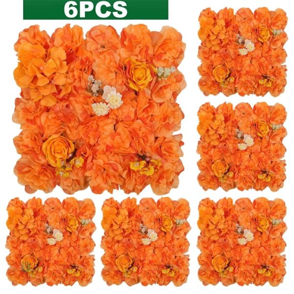 Mur de fleurs synthétiques pour décorations festives