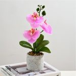 Orchidée artificielle en pot haut de gamme