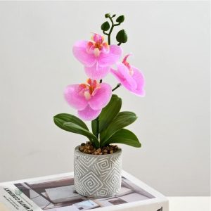Orchidée artificielle en pot haut de gamme