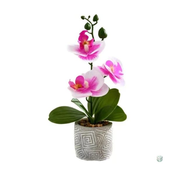 Orchidée réaliste en pot design