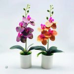 Orchidée artificielle élégante pour décoration intérieure